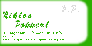 miklos popperl business card